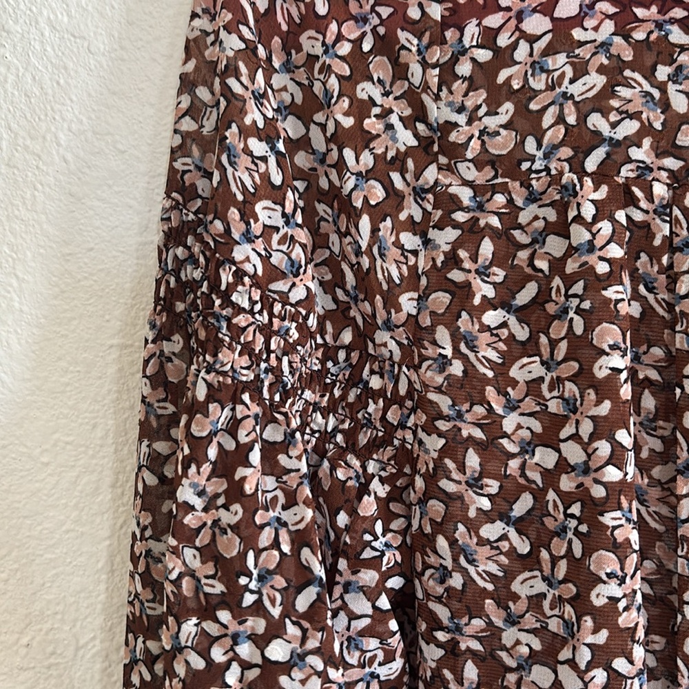 Brown floral dress - Picture 3 of 4
